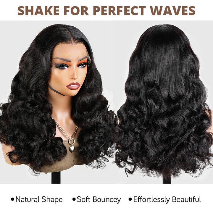 Allove 350% Density Bouncy Curl Wigs Super Double Drawn 13x4 HD Lace Front Wigs with Pre Plucked Hairline - AlloveHair