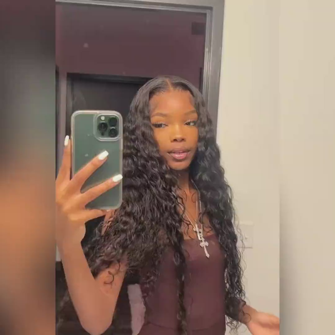 [13*4 Full Lace Front Wigs] Water Wave Human Hair Wigs Pre Plucked With Baby Hair