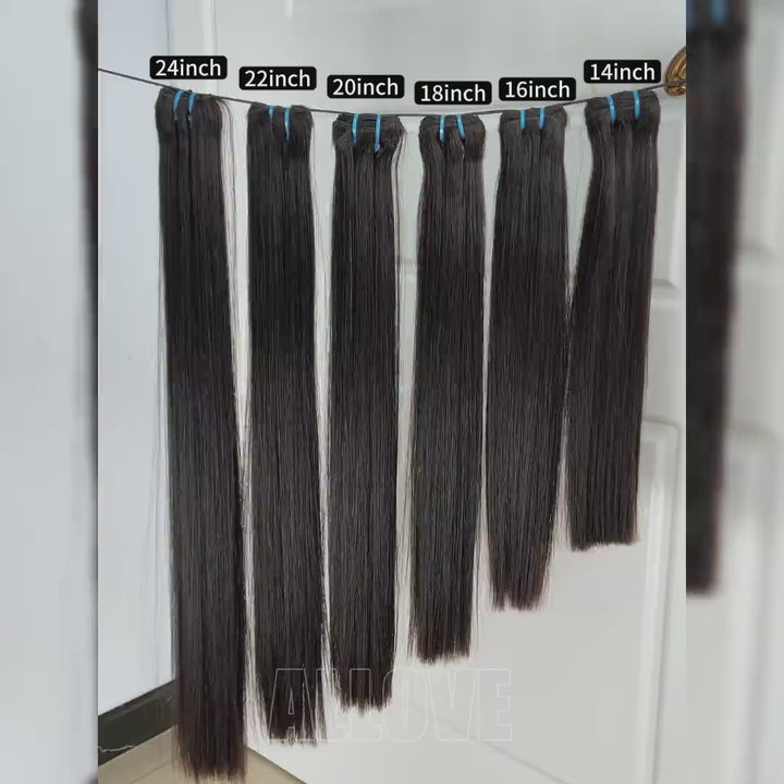 100A Super Double Drawn Straight Hair Bundles Full to Ends 100% Unprocessed Vietnamese Hair