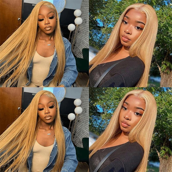Allove #27 Honey Blonde 13x4 Straight Hair HD Lace Frontal Wig - AlloveHair