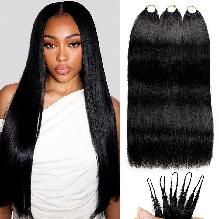 Body Wave Feather Crochet Human Hair Boho Braid Styles Miracle Knots Pre-Separated Crochet Hair Extensions - AlloveHair