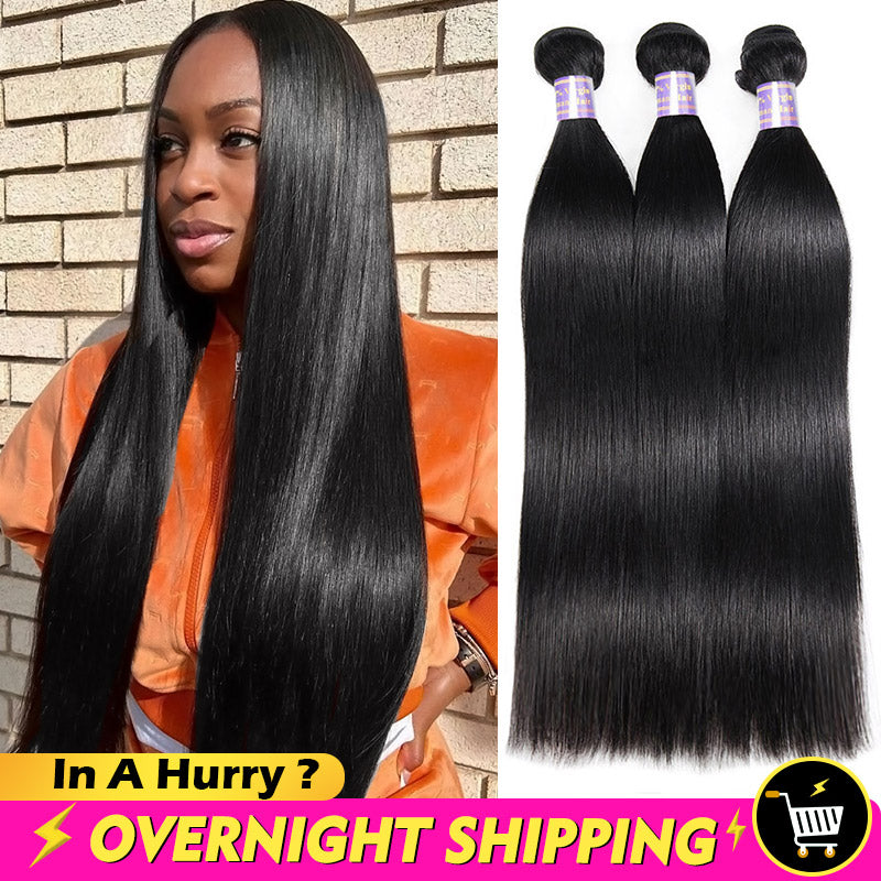 Overnight Shipping Allove Hair Straight 3 Bundles Human Hair Extensions - AlloveHair
