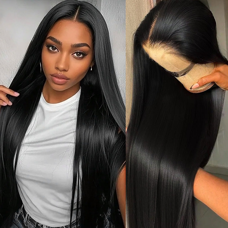 Allove Hair 4x4 HD Lace Closure Wig 250 Density Bone Straight 13*4 Lace Front Human Hair Wigs - AlloveHair