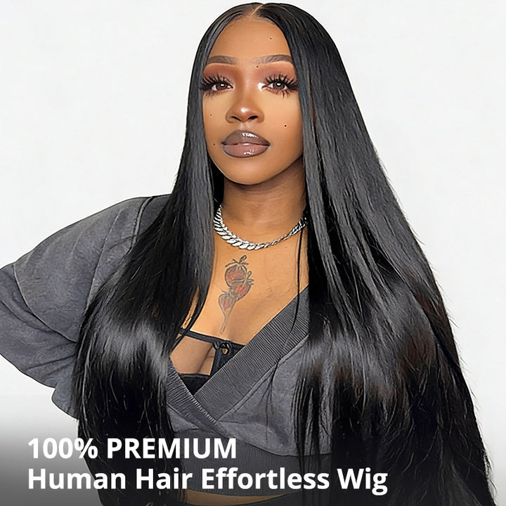 200% Density 5x5 Closure Wig Skin Melt HD Lace Straight Wig 100% Virgin Human Hair Wigs - AlloveHair