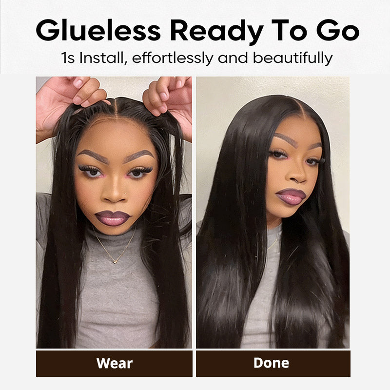 200% Density 5x5 Closure Wig Skin Melt HD Lace Straight Wig 100% Virgin Human Hair Wigs - AlloveHair