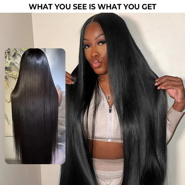 Best Straight Hair 5x5 & 7x6 Lace Front Wig | Glueless HD Lace | Pre-Cut Baby Hair | Ready To Wear - AlloveHair