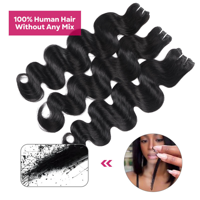 30 Inch Human Hair Bundles 15A Premium Brazilian Body Wave Virgin Human Hair 3 Bundles - AlloveHair