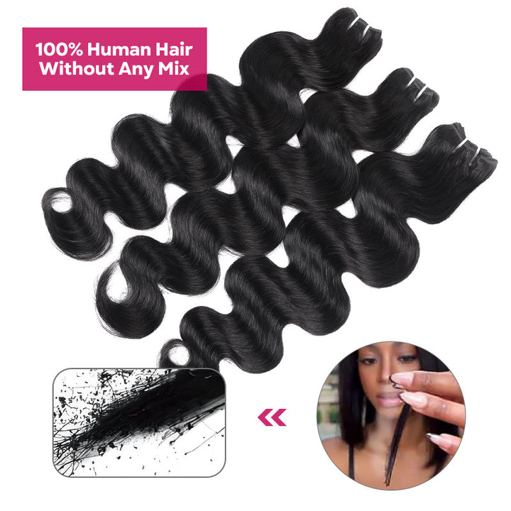 30 Inch Human Hair Bundles 15A Premium Brazilian Body Wave Virgin Human Hair 3 Bundles - AlloveHair