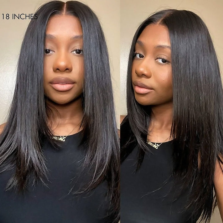 Allove Layered Cut Pre-Plucked Straight Wig 13x4 HD Lace Frontal Wig 100% Human Hair - AlloveHair