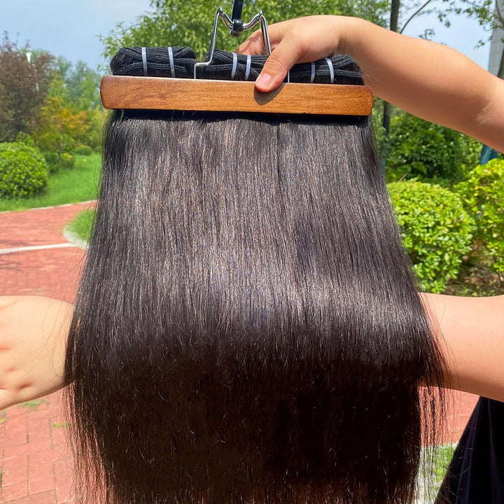 12A Super Soft Silky Straight Hair Bundles Salon Quality Full And Thick Unprocessed Raw Burmese Human Hair Extensions - AlloveHair