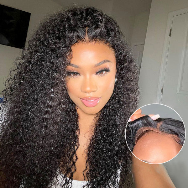 [50% OFF - No Code Needed] 30''= $189 Pre Cut & Pre Plucked & Bleached Knots Ready To Wear 13*4 Lace Front Long Wigs 180% Density - AlloveHair
