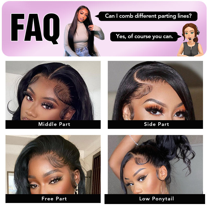 Allove Hair 30 Inch Long 13x4/13x6 HD Lace Frontal Wigs Pre-Plucked Natural Hairline Ready To Wear Human Hair Wig