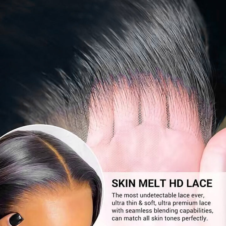 【THIN LACE】13x4 Undetectable Lace Front Wigs Yaki Straight 100% Human Virgin Hair