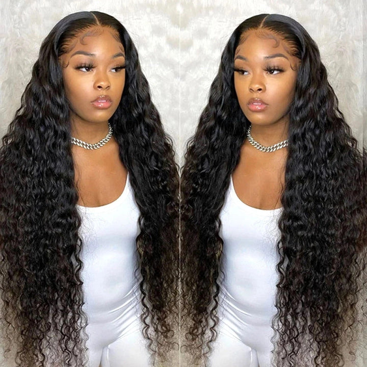 [Allove Bogo Free] 4x4 Body Wave/Straight Hair/Deep Wave/Water Wave Pre Cut Lace Closure Wear To Go Wigs 180% Density
