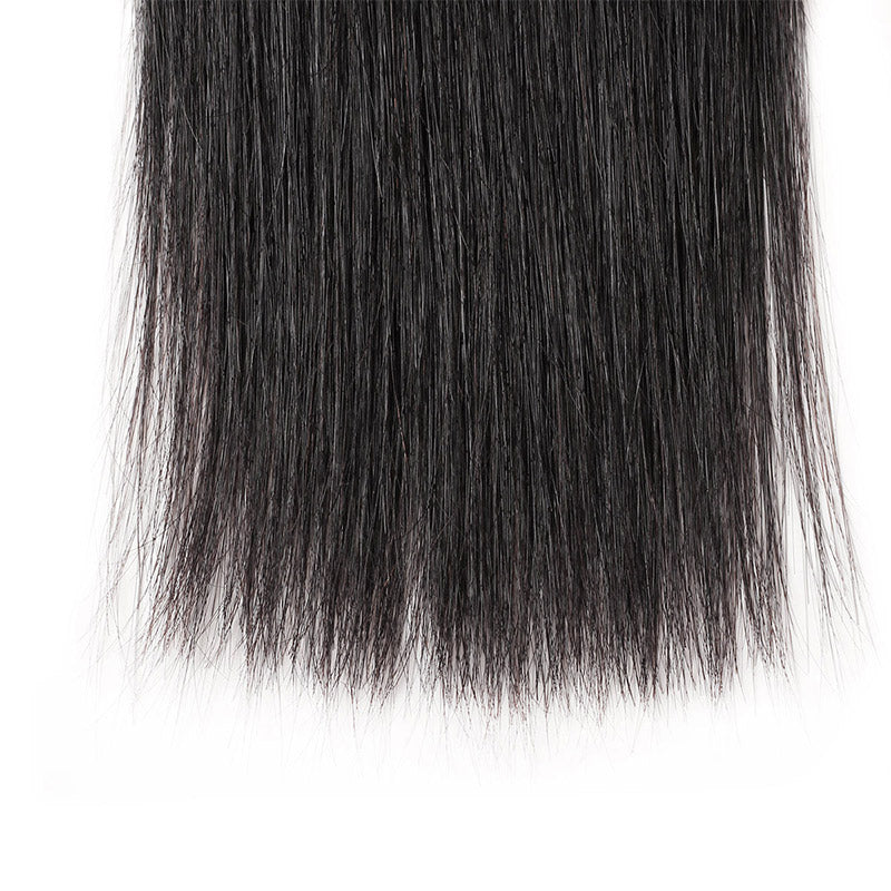 Indian Straight Hair 3 Bundles With 13*4 Lace Frontal Human Hair Extensions : ALLOVEHAIR