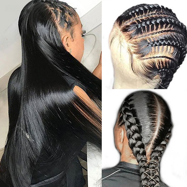 Full Lace Human Hair Wigs HD Transparent Lace Frontal Wig Straight Lace Front Wig For Black Women