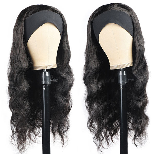 Allove Body Wave Headband Wig Glueless Human Hair Wig 150% Density