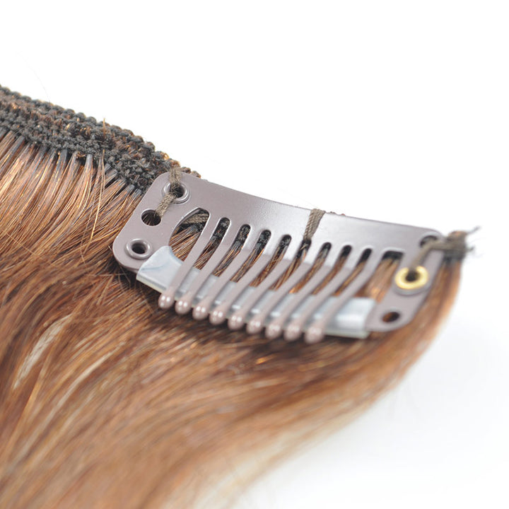 Allove Straight Hair Clip In Human Hair Extensions 18-22 Inches 7 Pieces/Set 4# Color : ALLOVEHAIR