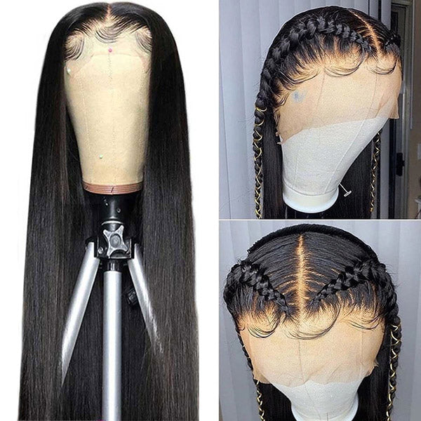 Allove HD Transparent Lace Front Human Hair Wigs For Women 30 Inch Bone Straight Lace Front Wig 13x4 13x6 HD Lace Frontal Wig