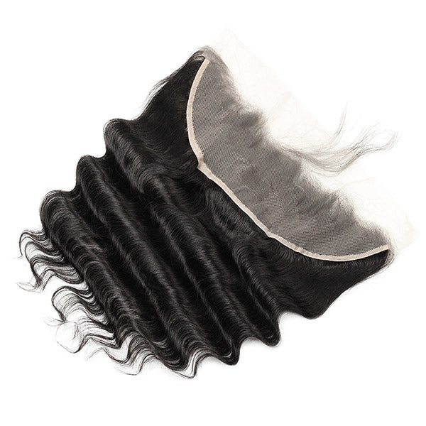 Allove Hair Brazilian Loose Deep Wave Human Hair 3 Bundles with 13*4 Lace Frontal - AlloveHair