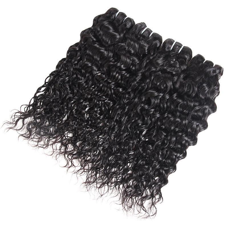 Allove Hair Malaysian Water Wave 4 Bundles Human Hair Weaves